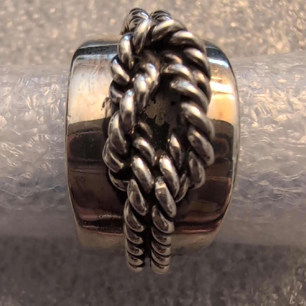 Mexico Sterling Silver Twisted Rope Ring Size 5.5